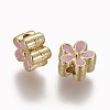 Brass Enamel Beads KK-L179-05E-2
