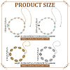 4Pcs 4 Styles Zinc Alloy with Resin Synthetic Turquoise Oval Link Waist Belly Chains AJEW-PH0009-01-2