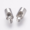 Tarnish Resistant 304 Stainless Steel Magnetic Clasps with Glue-in Ends LS-STAS-E138-02P-2