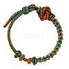 Hand-knitted Polyester and Wax Cope Braided Bracelets for Men Women FS-WG9D472-01-3
