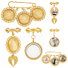 Brass Photo Frame Brooch Kits JEWB-WR00003-1