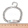 201 Stainless Steel Cuban Link Chain Bracelets BJEW-B078-162P-3