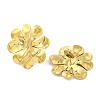 Ion Plating(IP) 304 Stainless Steel Flower Stud Earrings EJEW-D281-18G-2