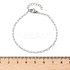 304 Stainless Steel Paperpclip Chains Bracelets for Women BJEW-U043-01P-5
