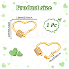 1Pc 925 Sterling Silver Screw Carabiner Lock Charms STER-NB0001-20A-G-2