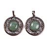 Natural Green Aventurine Pendants G-Q158-03-08-1