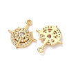 Brass Micro Pave Cubic Zirconia Pendants KK-A281-24G-01-2
