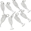 SHEGRACE Brass Clear Cubic Zirconia Charms XGRQ3P899-631P-1