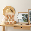 5-Tier Rectangle Wooden Earring Display Card Stands EDIS-WH0032-19-6