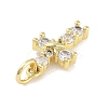 Rack Plating Brass Clear Cubic Zirconia Pendants KK-M293-13G-2