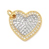 Brass Micro Pave Cubic Zirconia Pendants KK-H539-07GP-1
