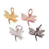 Brass Micro Pave Cubic Zirconia Charms ZIRC-K045-09-1