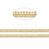 Brass Triple Line Ball Beaded Chains CHC-M025-13G-2