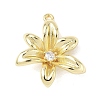 Brass Micro Pave Clear Cubic Zirconia Pendants KK-Z106-01G-04-1