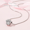 Paw Print Urn Ashes Necklace NJEW-WH0024-01S-4