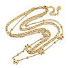 304 Stainless Steel Double Layer Necklaces NJEW-P311-01D-G-1