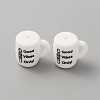 Cup with Word Ggood Vibes Only Silicone Beads LS-SIL-WH0006-18B-1