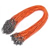 Waxed Cotton Cord Necklace Making MAK-S034-013-1