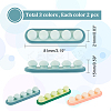 6Pcs 3 Colors Adhesive Silicone Cord Organizer FIND-AR0002-42-3