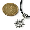 Tibetan Alloy Snowflake Pendant Necklaces NJEW-JN04538-02-3