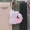 Imitation Rabbit Fur Keychain PW-WGED029-11-1
