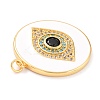 Real 18K Gold Plated Brass Micro Pave Cubic Zirconia Pendants ZIRC-L100-084G-5