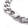304 Stainless Steel Curb Chain Bracelets BJEW-I279-01P-4