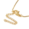 Brass Pave Clear Cubic Zirconia Pendant Necklaces for Women LS-NJEW-S429-04G-01-3