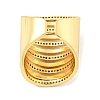 Brass Micro Pave Clear Cubic Zirconia Open Cuff Ring LS-RJEW-M173-07A-G-3