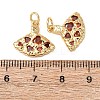 Brass Micro Pave Cubic Zirconia Pendants KK-C143-03G-3