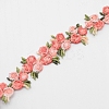 Flower Polyester Trim Ribbon X-OCOR-WH0057-18A-1
