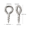 Tarnish Resistant 304 Stainless Steel Screw Eye Pin Peg Bails X-STAS-Q224-03A-2