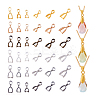 108Pcs 18 Styles Brass Ice Pick Pinch Bails KK-PH0011-18-7