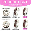 30Pcs 2 Colors Brass Rhinestone Spacer Beads RB-TA0001-29D-2