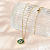 304 Stainless Steel Micro Pave Cubic Zirconia constellation Pendant Necklaces NJEW-R021-01G-02-3