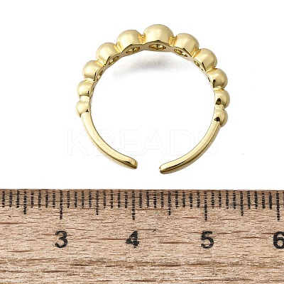 Brass Open Cuff Rings for Women RJEW-F179-04G-1