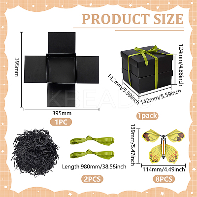 DIY Butterfly Flying Surprise Gift Paper Storage Boxes CON-WH0110-54A-1