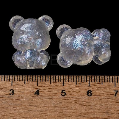 Luminous Transparent Acrylic Beads X-OACR-G033-06D-01-1