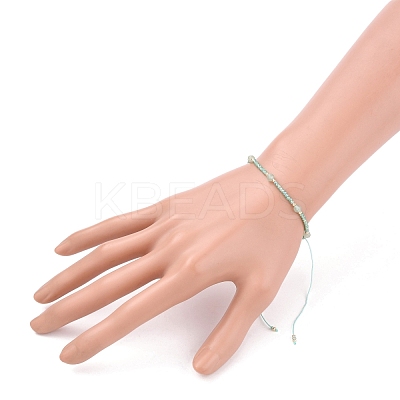 Adjustable Nylon Cord Braided Bead Bracelet BJEW-JB05683-02-1