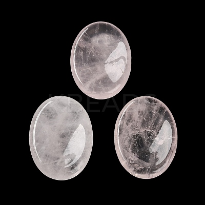 Natural Rose Quartz Oval Worry Stone G-R487-01C-1