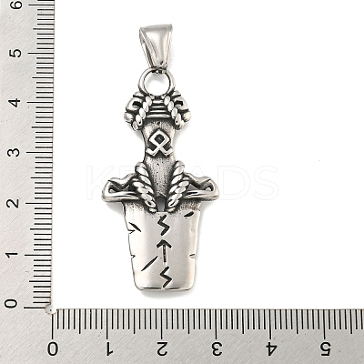 316 Surgical Stainless Steel Pendants STAS-E212-128AS-1