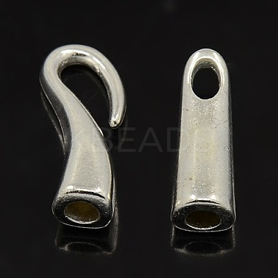 Alloy Hook and Eye Clasps X-KK-H088-S-1