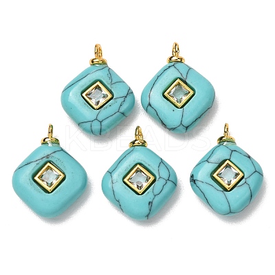 Dyed Synthetic Turquoise Pendants GG-CBAA798-03G-02-1