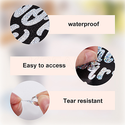 3 Colors PVC Self-Adhesive Label Stickers DIY-CP0011-35B-1