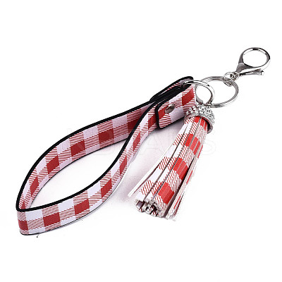 PU Leather Tassel Keychain KEYC-T006-01I-1