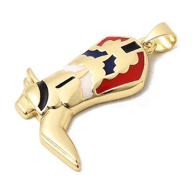 Brass Enamel Pendants KK-A296-48C-G02-1