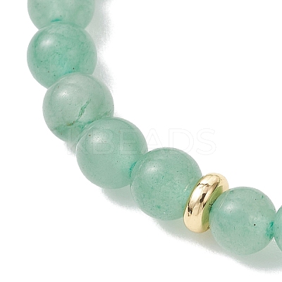 3Pcs Natural Moss Agate & Green Aventurine & Unakite Round Beads Stretch Bracelets for Women BJEW-JB13056-1
