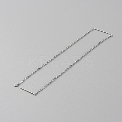 304 Stainless Steel Stud Earring Findings STAS-WH0001-18D-P-1