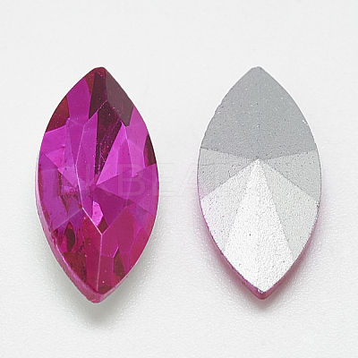 Pointed Back Glass Rhinestone Cabochons RGLA-T083-9x18mm-09-1