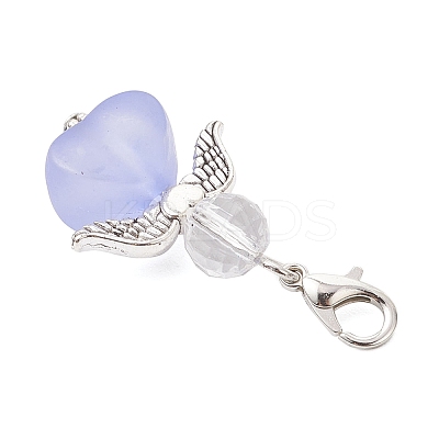 Heart Angel Acrylic Pendant Decorations HJEW-JM03566-02-1